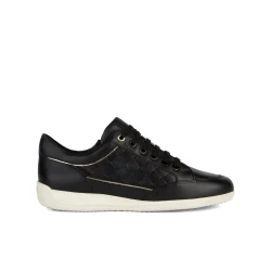 Geox Myria Woman Sneakers Black Nappa Leather Low Cut 36 Lightweight Flexible Design Stylish Edgy Aesthetic Fast Delivery Easy Exchange