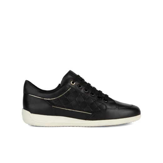 Geox Myria Woman Sneakers Black Nappa Leather Low Cut 36 Lightweight Flexible Design Stylish Edgy Aesthetic Fast Delivery Easy Exchange - Geox - Image 2