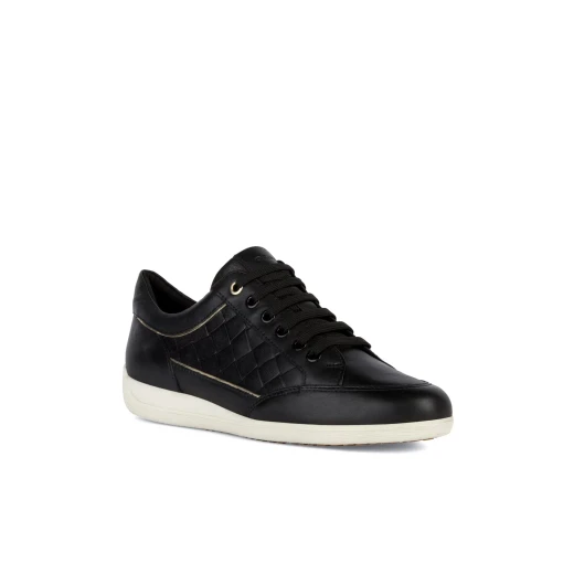 Geox Myria Woman Sneakers Black Nappa Leather Low Cut 36 Lightweight Flexible Design Stylish Edgy Aesthetic Fast Delivery Easy Exchange - Geox - Image 3