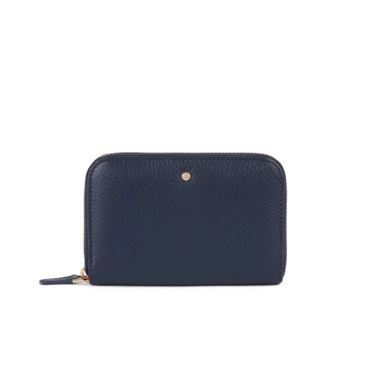 Only Navy Women's Leather Wallet with Zip Closure 15cm x 9.5cm: Spacious Medium-Sized Wallet for Cards, Banknotes, Coins, and ID. Made from Durable Tumbled Leather. Only Navy Women's Leather Wallet with Zip Closure 15cm x 9.5cm: Spacious Medium-Sized Wallet for Cards, Banknotes, Coins, and ID. Made from Durable Tumbled Leather.