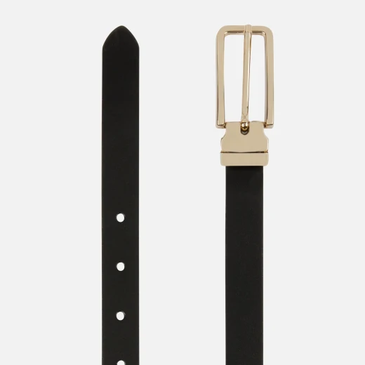 Geox Women's Reversible Leather Belt Black and Dark Brown with Gold Buckle 90cm Elegant Accessory for Women's Fashion 2cm Width - Geox - Image 3