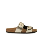 Geox Brionia Woman's Sandals Gold Metallic Leather Effect 36 Designed For Ultimate Comfort And Breathability Perfect For Warm Weather City Wear With Contemporary Style - Geox