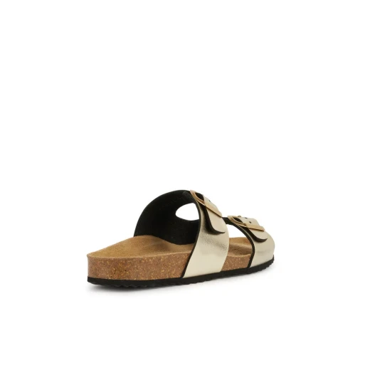 Geox Brionia Woman's Sandals Gold Metallic Leather Effect 36 Designed For Ultimate Comfort And Breathability Perfect For Warm Weather City Wear With Contemporary Style - Geox - Image 7