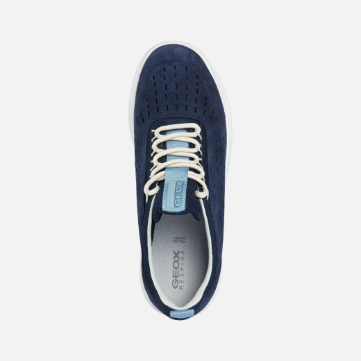 Geox Spherica Woman Navy Blue Sneakers Size 40: Iconic Low Cut Urban Sneakers with Suede and Mesh Upper, Hi Tech Outsole for Comfort and Cushioning. D35NUA.02214.C4002 - Geox - Image 5