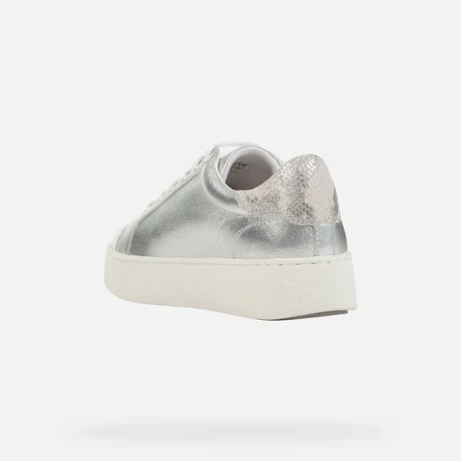 حذاء رياضي جيوكس سكايلي نسائي فضي جلد معدني 37 - جيوكس - Image 4