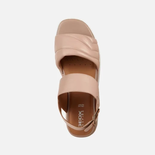 Geox Rosita Woman Nude Wedge Sandals 38 Lightweight Summer Shoes - Geox - Image 5