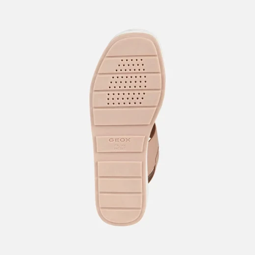 Geox Rosita Woman Nude Wedge Sandals 38 Lightweight Summer Shoes - Geox - Image 6
