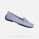 Geox Kosmopolis + Grip Women's Loafers Light Blue Suede 36 Non Slip - Geox