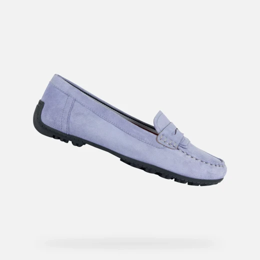 Geox Kosmopolis + Grip Women's Loafers Light Blue Suede 36 Non Slip - Geox - Image 2