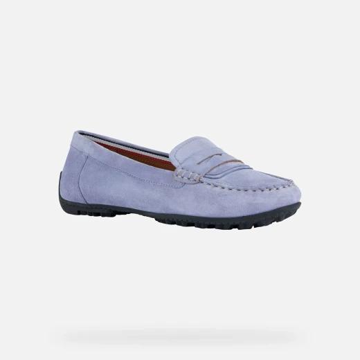 Geox Kosmopolis + Grip Women's Loafers Light Blue Suede 36 Non Slip - Geox - Image 3
