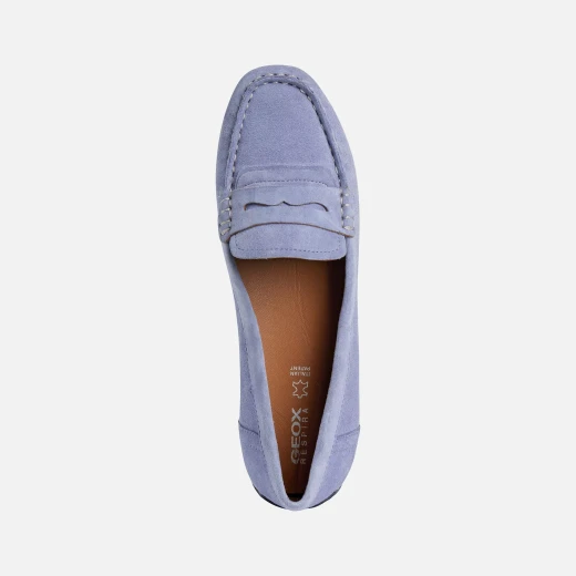Geox Kosmopolis + Grip Women's Loafers Light Blue Suede 36 Non Slip - Geox - Image 5
