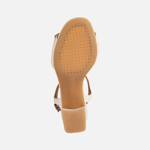 Geox New Eraklia 50 Woman Sandals Off White Nappa Leather 36 Block Heel Comfortable Breathable Elegant Design Perfect For Everyday Wear Easy Goods Exchange Fast Delivery - Geox - Image 6