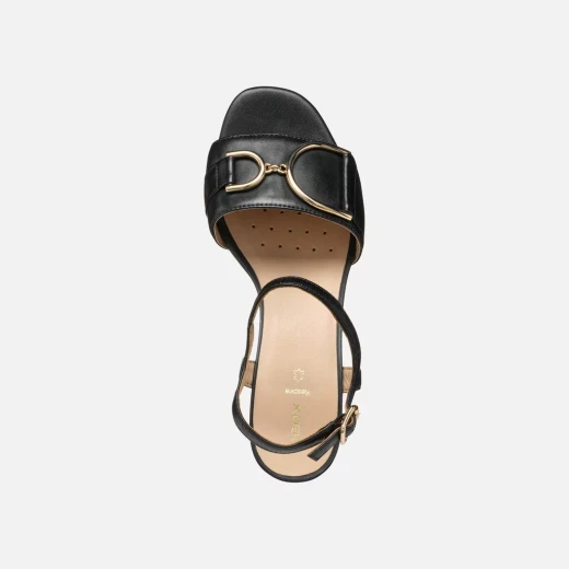 Neeraklia 50 Woman Sandals Black Nappa Leather 36 Block Heel Comfortable Breathable Elegant Design Perfect for Long Days Around Town SKU: D35RNB.000TU.C9997 - Geox - Image 11