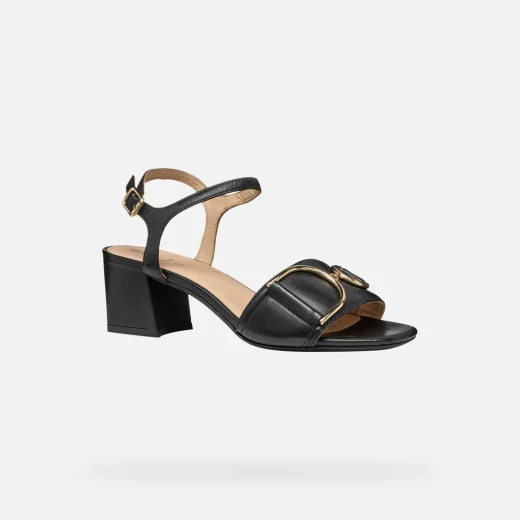 NEERAKLIA 50 Woman Sandals Black Nappa Leather Comfortable Block Heel Elegant Design Size 39 Breathable Summer Footwear Perfect for Long Days Around Town SKU D35RNB.000TU.C9997 - Image 9