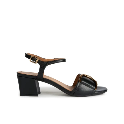 Geox Woman New Eraklia 50 Black Sandals for Women Stylish Leather Block Heel Design Comfortable and Breathable Perfect for Everyday Wear Size 38 Geox Woman New Eraklia 50 Black Sandals for Women Stylish Leather Block Heel Design Comfortable and Breathable Perfect for Everyday Wear Size 38