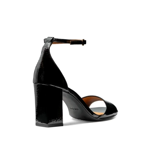 Geox Woman New Eraklia 80 Black Patent Leather High Heel Sandals for Women Size 37 Lightweight Breathable Elegant City-Perfect Footwear Special Occasions D35RPA.000FM.C9999 - Image 5