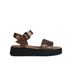 Geox Dandra 40 Woman Sandals Bronze Pearlescent Leather Effect Hybrid Design Comfortable Breathable Sandals Size 41 Perfect for Leisure Outfits Fast Delivery and Easy Exchange