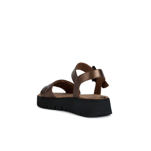 Geox Dandra 40 Woman Sandals Bronze Pearlescent Leather Effect Hybrid Design Comfortable Breathable Sandals Size 41 Perfect for Leisure Outfits Fast Delivery and Easy Exchange - Geox - Image 5