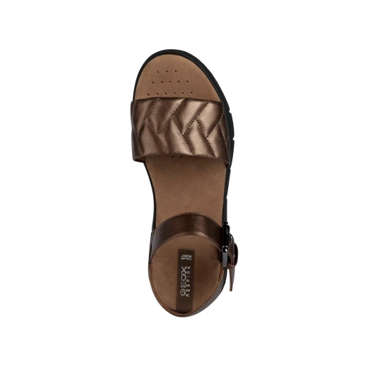 Geox Dandra 40 Woman Sandals Bronze Pearlescent Leather Effect Hybrid Design Comfortable Breathable Sandals Size 41 Perfect for Leisure Outfits Fast Delivery and Easy Exchange - Geox - Image 7