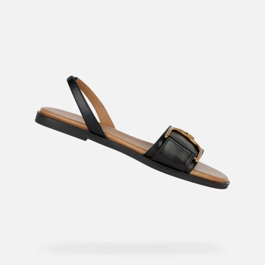 Geox Naileen Woman Flat Sandals Black 36 Breathable Summer Shoes - Geox - Image 2