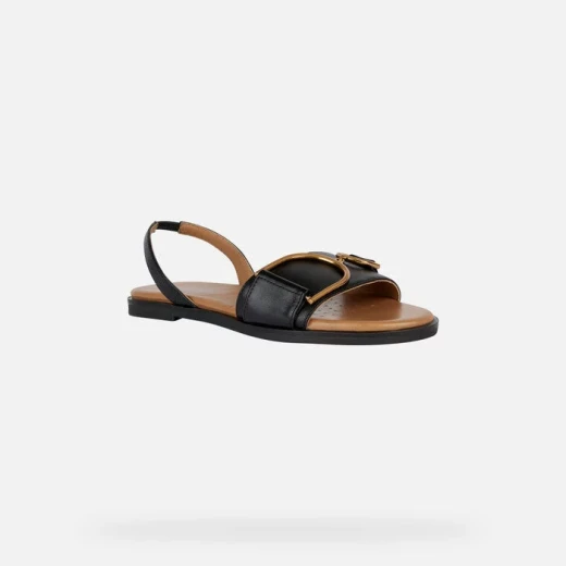 Geox Naileen Woman Flat Sandals Black 36 Breathable Summer Shoes - Geox - Image 3