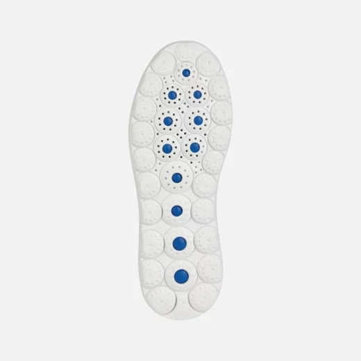 حذاء رياضي نسائي Geox Spherica EC4.1 أبيض مقاس 38 مريح للغاية بتصميم منخفض العنق وأنيق للمدينة مع تفاصيل ذهبية على نعل بتقنية عالية ووسادة فائقة للنساء مقاس 38 - جيوكس - Image 6