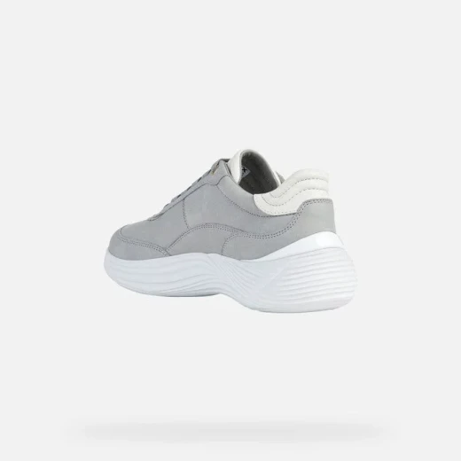 Geox Fluctis Woman Sneakers Light Grey 36 Tumbled Nubuck and Leather Upper Lightweight Breathable Sporty Design Comfortable Women's Shoes For Leisure 155 Characters - Geox - Image 5