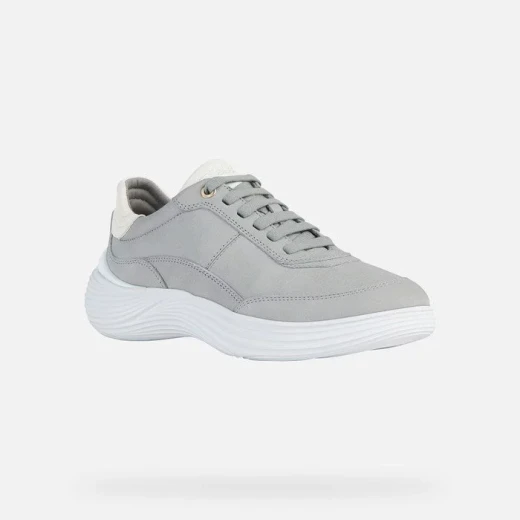 Geox Fluctis Woman Sneakers Light Grey 36 Tumbled Nubuck and Leather Upper Lightweight Breathable Sporty Design Comfortable Women's Shoes For Leisure 155 Characters - Geox - Image 6