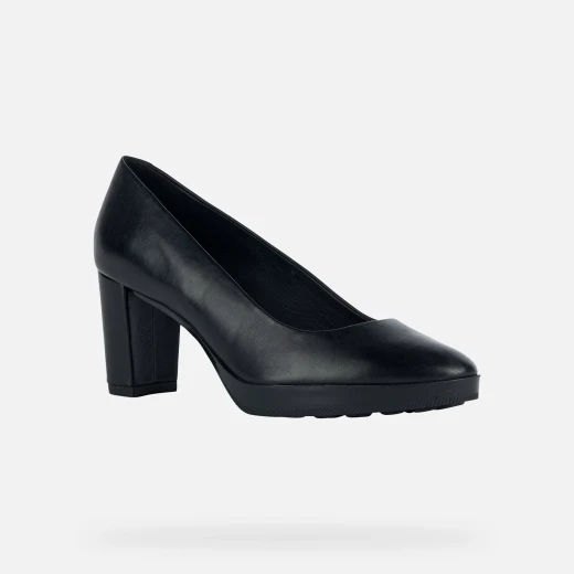 Geox Walk Pleasure 60 Women's Court Shoe in Black Nappa Leather with Breathable Design and Lightweight Construction, Available in Size 38, Perfect for Office Wear and City Styling - Geox - Image 3