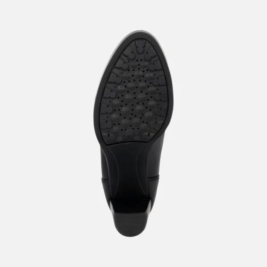 حذاء كاحل Geox Walk Pleasure 85 للنساء باللون الأسود جلد مع لوحة جانبية مرنة لسهولة الدخول، تصميم فائق التهوية، توسيد مريح، مثالي للارتداء في المدينة، مقاس 36 - جيوكس - Image 6