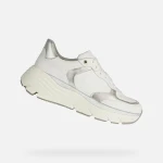 Geox Diamanta Women's Sneakers White Nappa Leather 40 Breathable Shoes - Geox