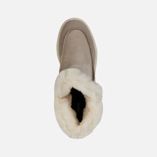 Geox Spherica 4X4 ABX Woman Ankle Boots Size 36 Sand Color Suede Upper Faux Fur Trim Breathable Comfortable Cushioned Outsole Winter Weather Women's Boots - Geox - Image 5