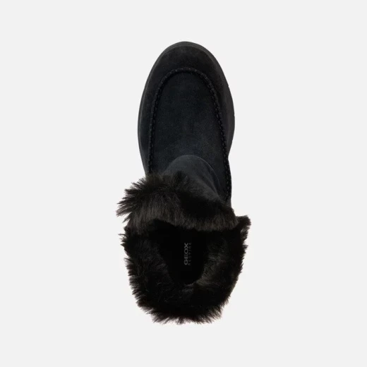 Geox Spherica 4X4 ABX Women's Ankle Boot Black Suede Faux Fur Trim Waterproof Breathable Comfortable Winter Boots Size 38 Ultra Cushioning Outsole Fast Delivery Easy Exchange - Geox - Image 5