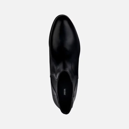 Geox Felicity ABX Women's Ankle Boots Waterproof Breathable Black Leather 36. Stylish Urban Design, Comfortable Low Heel, Perfect for Rainy Days. Easy Exchange. - Geox - Image 5