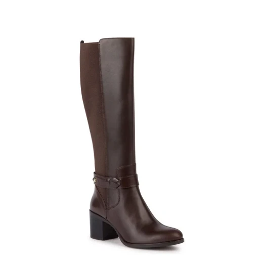 Geox Asheel Woman Coffee Leather Shoes Size 36 Breathable Waterproof Design for All Day Comfort Featuring Patented Sole Technology Easy Exchange Policy - Geox - Image 3