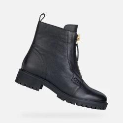 Geox Hoara Women's Ankle Boots Black Leather 37 Breathable Winter Boots