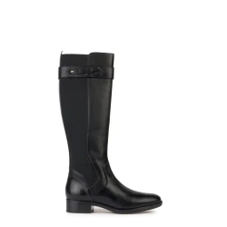 Geox Felicity Woman Black Leather Breathable Shoes Size 36 Featuring Patented Waterproof Membrane for Optimal Foot Comfort and Temperature Regulation, Fast Delivery Available