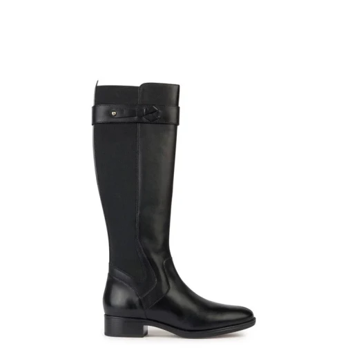 Geox Felicity Woman Black Leather Breathable Shoes Size 36 Featuring Patented Waterproof Membrane for Optimal Foot Comfort and Temperature Regulation, Fast Delivery Available - Geox - Image 2