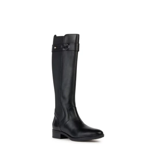 Geox Felicity Woman Black Leather Breathable Shoes Size 36 Featuring Patented Waterproof Membrane for Optimal Foot Comfort and Temperature Regulation, Fast Delivery Available - Geox - Image 3