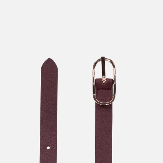 Geox Women's Reversible Leather Belt Wine Color 95cm with Oval Buckle for Stylish Wardrobe Updates. Features Easy Exchange and Fast Delivery. - Geox - Image 2