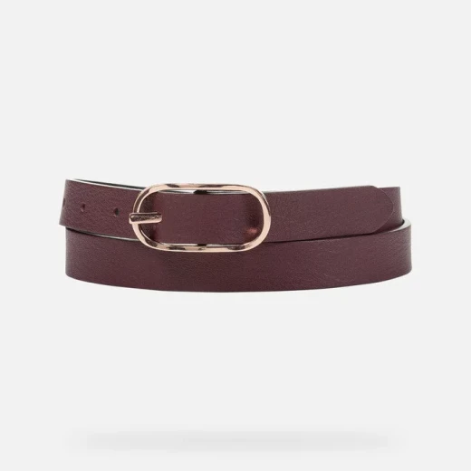 Geox Women's Reversible Leather Belt Wine Color 95cm with Oval Buckle for Stylish Wardrobe Updates. Features Easy Exchange and Fast Delivery. - Geox - Image 3
