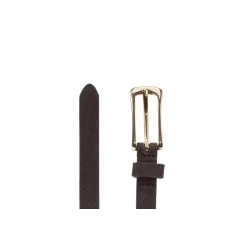 حزام نسائي من جيوكس لون بني داكن جلد 80 سم إكسسوار أزياء قابل للتعديل