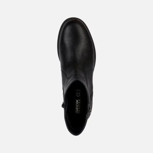 Geox Catria Women's Ankle Boots Black Leather Side Zip Closure 36 Comfortable Breathable Everyday City Living Style D36LQB.000TC.C9999 - Geox - Image 5