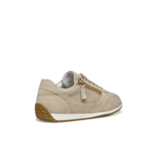 Geox Calithe Woman Taupe Suede Sneakers 38 Side Zip Casual Shoes - Geox - Image 6