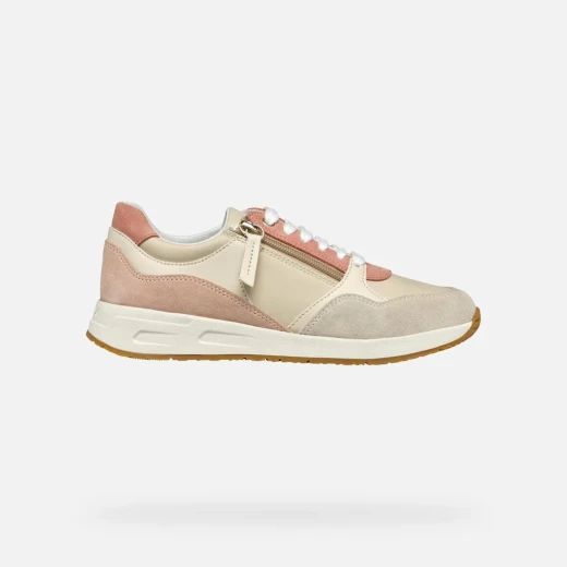 Bulmya Woman Papyrus Sneakers Fabric Suede Side Zip Closure 37 - Geox - Image 2