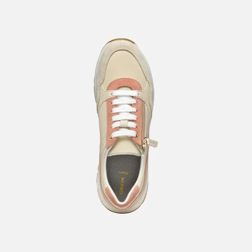 Bulmya Woman Papyrus Sneakers Fabric Suede Side Zip Closure 37 - Geox - Image 3