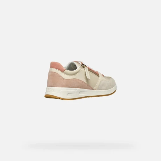 Bulmya Woman Papyrus Sneakers Fabric Suede Side Zip Closure 37 - Geox - Image 5