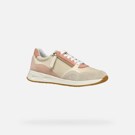 Bulmya Woman Papyrus Sneakers Fabric Suede Side Zip Closure 37 - Geox - Image 9