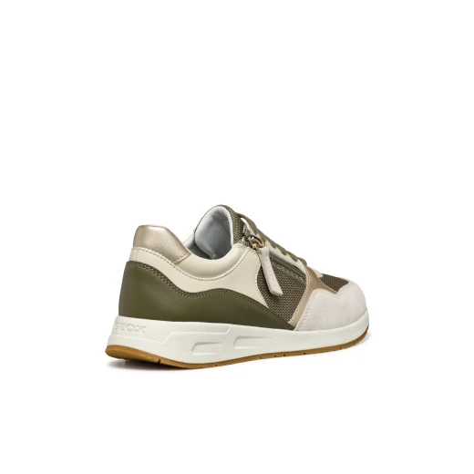 Bulmya Woman Sneakers Sage Green Suede Fabric Side Zip Closure 41 - Geox - Image 7