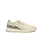 Bulmya Woman's Sneakers Papyrus Color 40 Side Zip Casual Design Breathable Leather Effect Python Print Material Comfortable Lightweight Stylish Everyday Sporty Chic Footwear - Geox